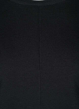 Strikbluse med rund halsudskæring, Black, Packshot image number 2