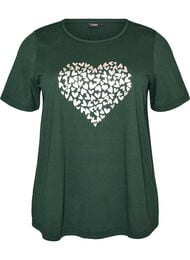 T-shirt med motiv, Gr&oslash;n