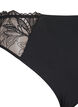 G-streng i microfiber med blonder, Sort, Packshot image number 2