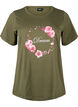 FLASH - T-shirt med motiv, Olive Night Flower, Packshot image number 0