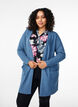 Meleret strik cardigan med lommer, Bl&aring;, Model image number 0