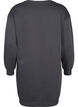 Sweatkjole med broderede detaljer, Dark Grey, Packshot image number 1
