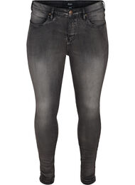 Super slim Amy jeans med høj talje, Dark Grey Denim, Packshot
