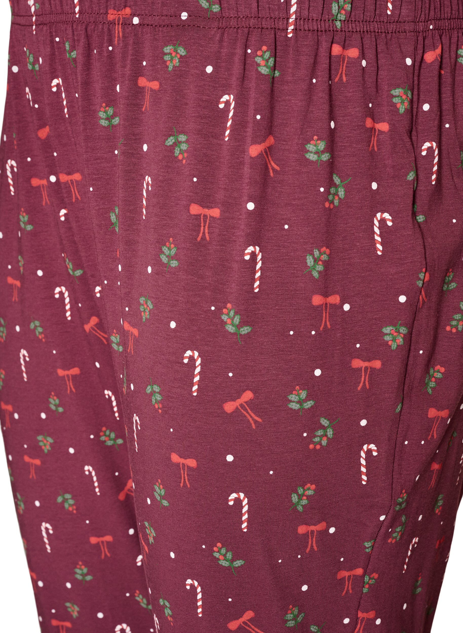 ZizziNatbukser med print, M&oslash;rk Bordeaux, Packshot image number 2