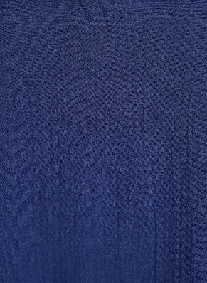 Kort kjole i bomuldsmusselin med A-facon, Bl&aring;, Packshot image number 2