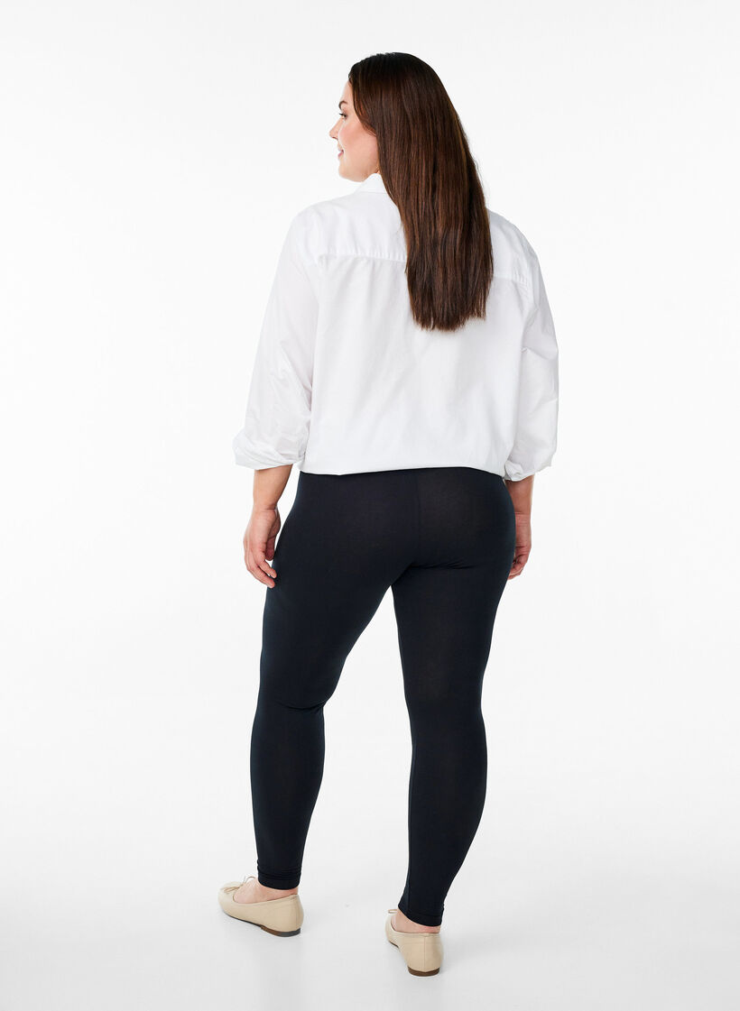 Basis leggings i viskose, Sort, Model image number 2
