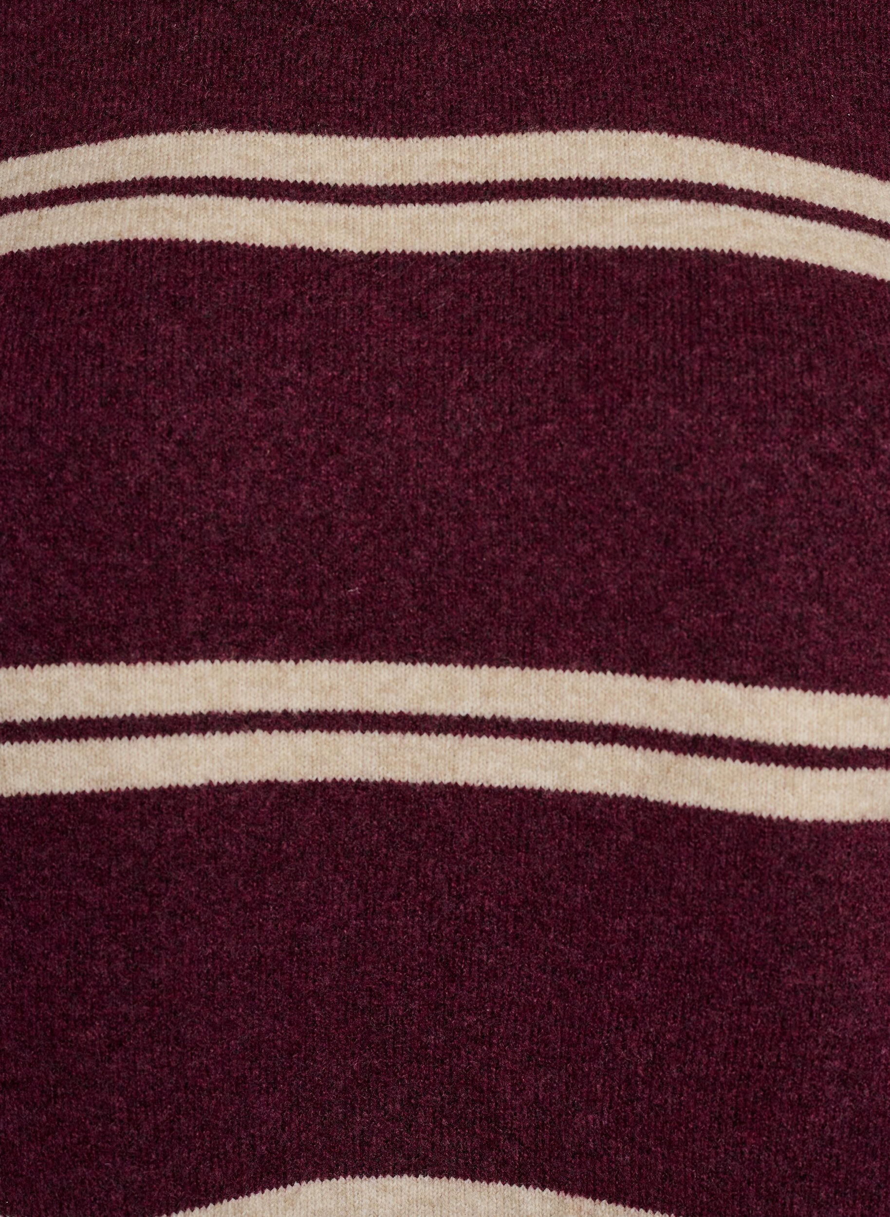 ZizziStrikbluse med dobbelte kontraststriber, R&oslash;d, Packshot image number 2