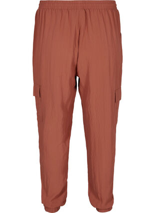 Løse viskose bukser med store lommer, Copper Brown, Packshot image number 1