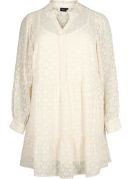 Jacquard kjole med flæsekrave, Birch