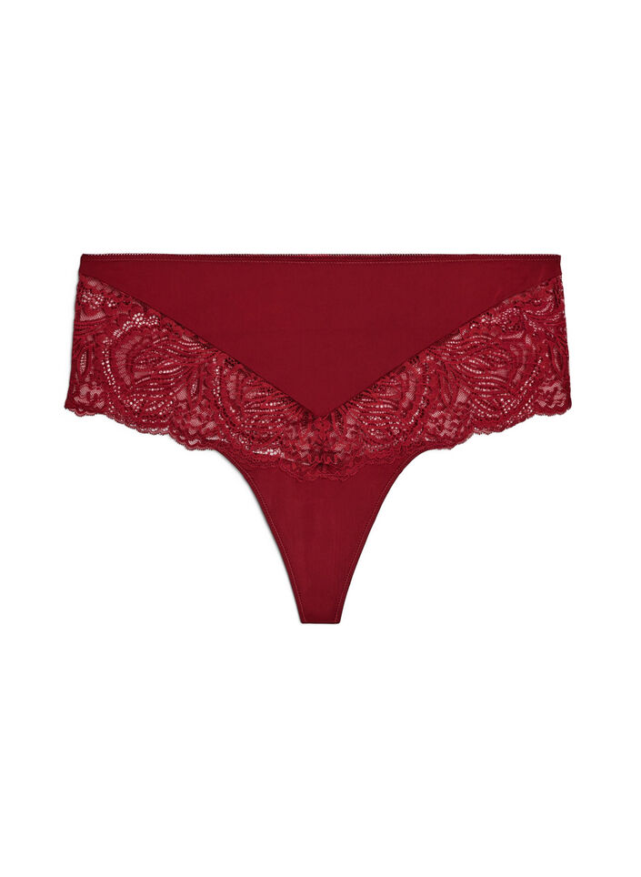 Hipster-string med blonde og h&oslash;j talje, R&oslash;d, Packshot image number 0