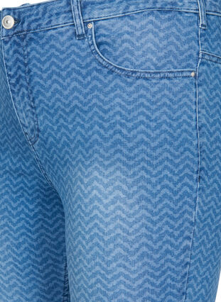Printede Amy jeans med høj talje, Ethnic Pri, Packshot image number 2