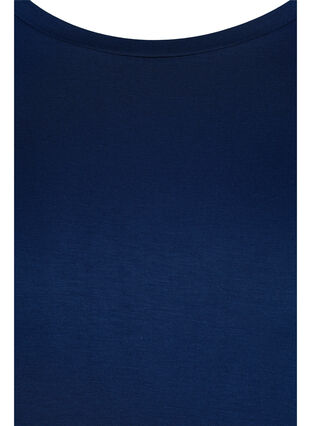 Kortærmet viskose tunika med snøredetaljer, Navy Blazer, Packshot image number 2