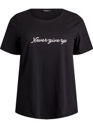 T-shirt med motiv, Sort