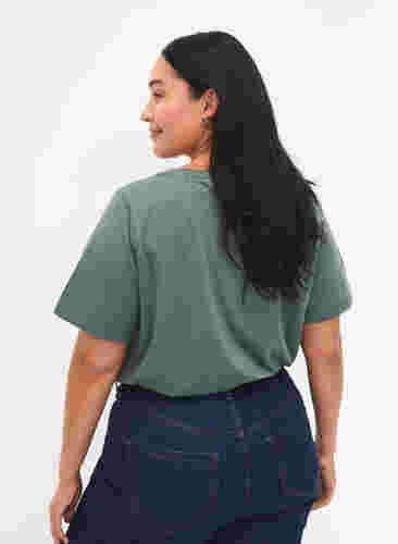 FLASH - T-shirt med motiv, Balsam Green, Model image number 1