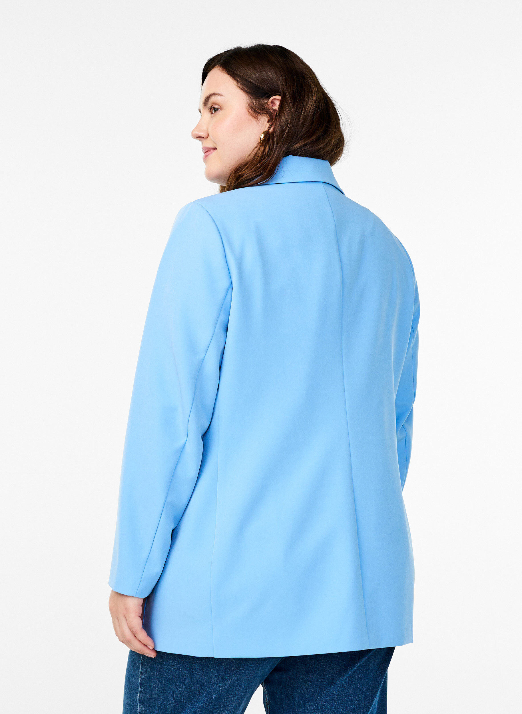 ZizziKlassisk blazer med knaplukning, Bl&aring;, Model image number 2