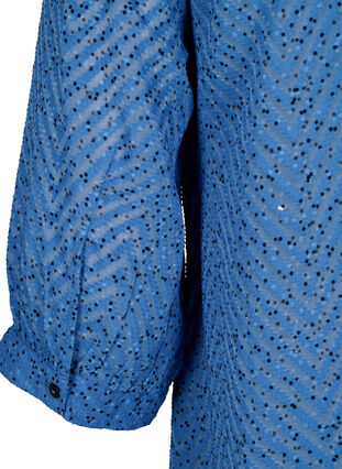 Prikket skjortekjole med 3/4 ærmer og slids, Riverside Dot, Packshot image number 4