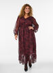 Maxikjole med blomsterprint og smock, M&oslash;rk Bordeaux, Model image number 0