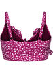 Blomstret bikini bh med fl&aelig;sedetaljer, R&oslash;d, Packshot image number 1