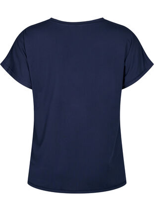 Kortærmet trænings t-shirt med v-udskæring, Night Sky, Packshot image number 1
