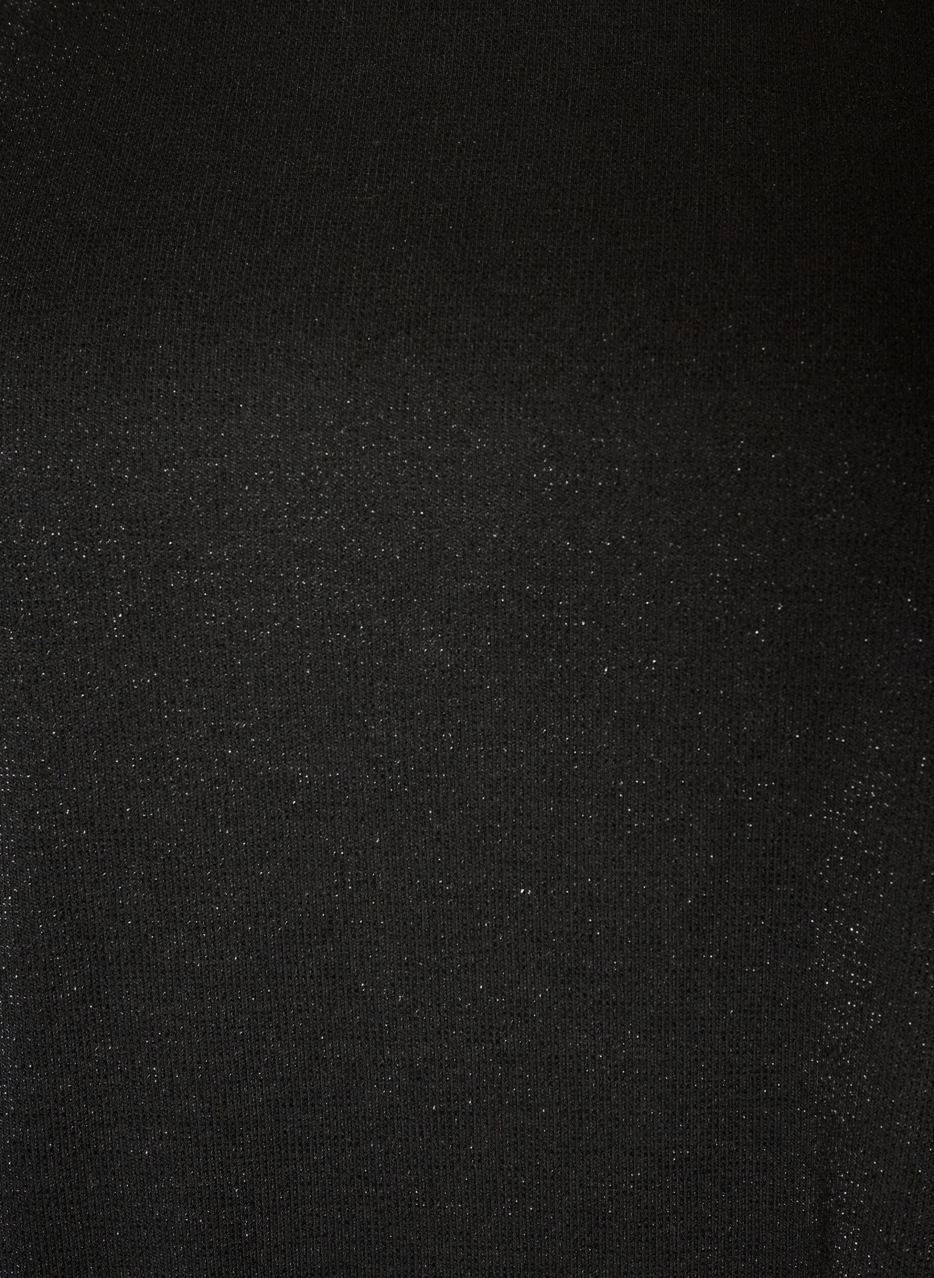 ZizziJerseykjole med glimmer og blondekant, Sort, Packshot image number 2