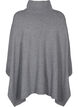 Poncho med høj hals, Medium Grey Melange, Packshot image number 1