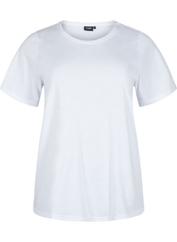 FLASH - 2-pak t-shirts med rund hals, White/Black, Packshot image number 2