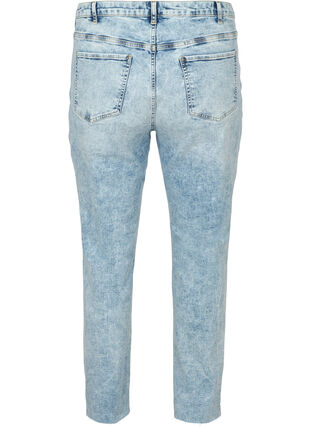 Mom fit jeans i bomuld, Light blue denim, Packshot image number 1
