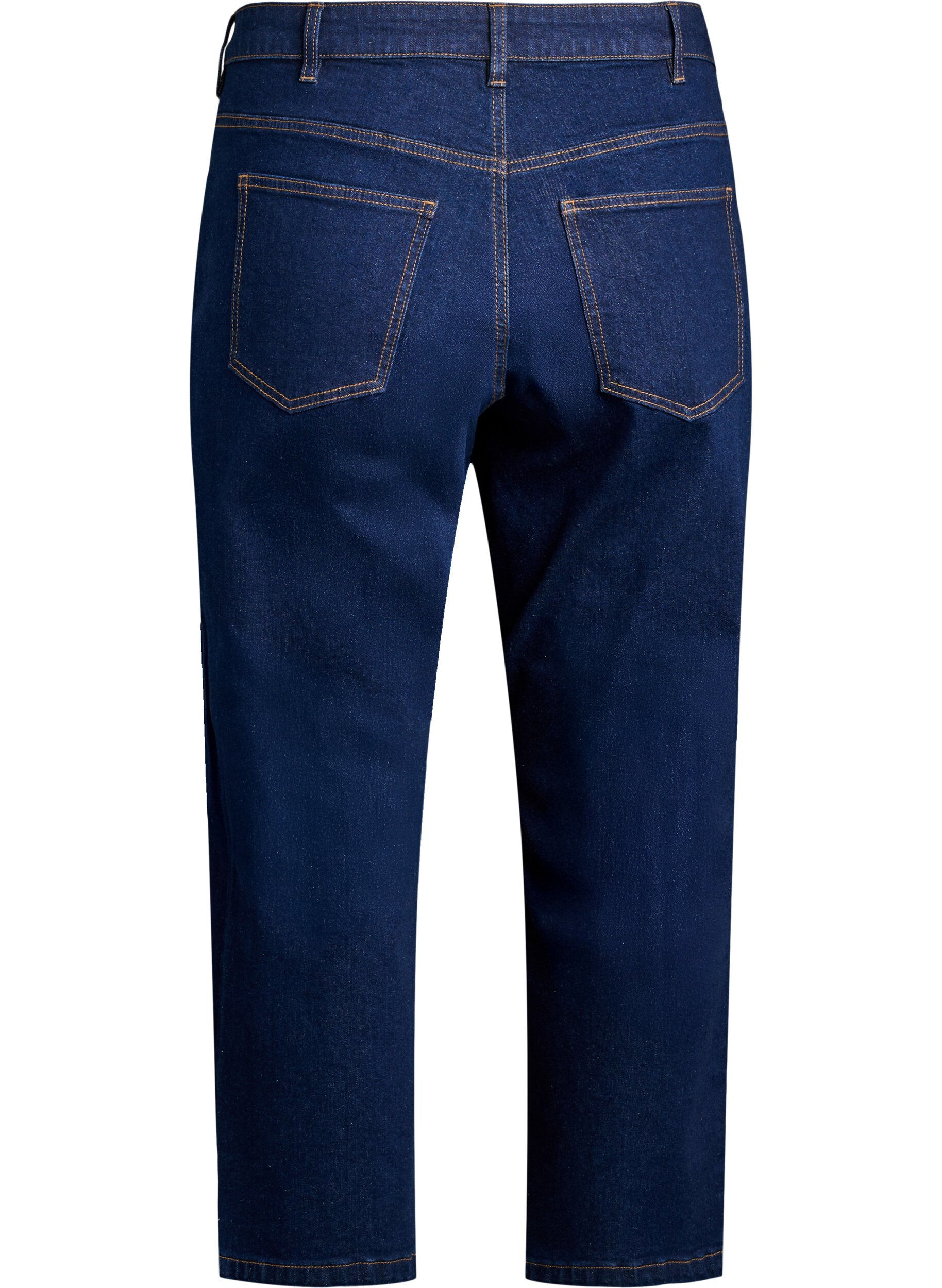 ZizziCropped Vera jeans med straight fit, Bl&aring;, Packshot image number 1