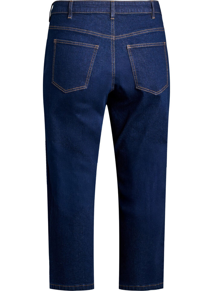 Cropped Vera jeans med straight fit, Bl&aring;, Packshot image number 1