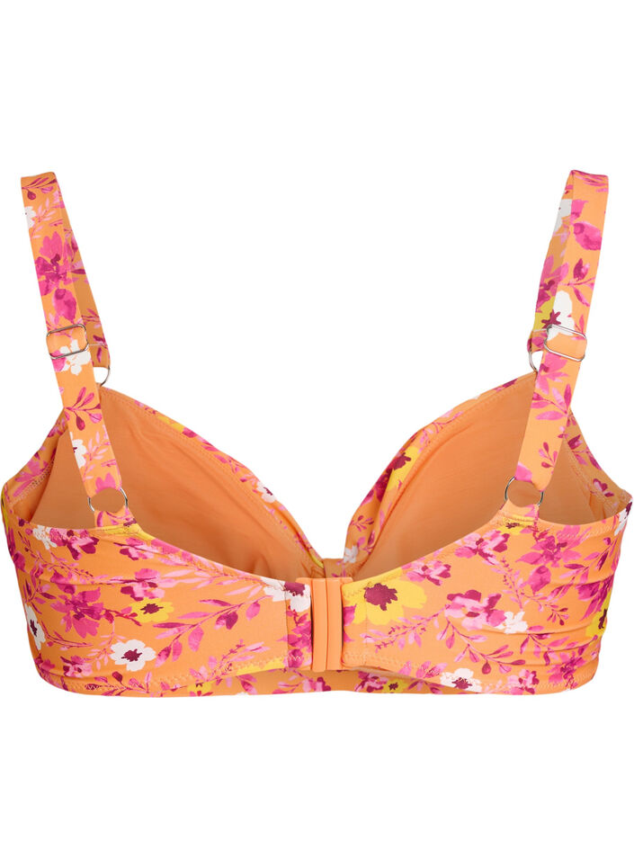 Bikini bh med b&oslash;jle og m&oslash;nster, Orange, Packshot image number 1