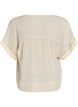 Bluse i b&aelig;k og b&oslash;lge med V-udsk&aelig;ring, Beige, Packshot image number 1