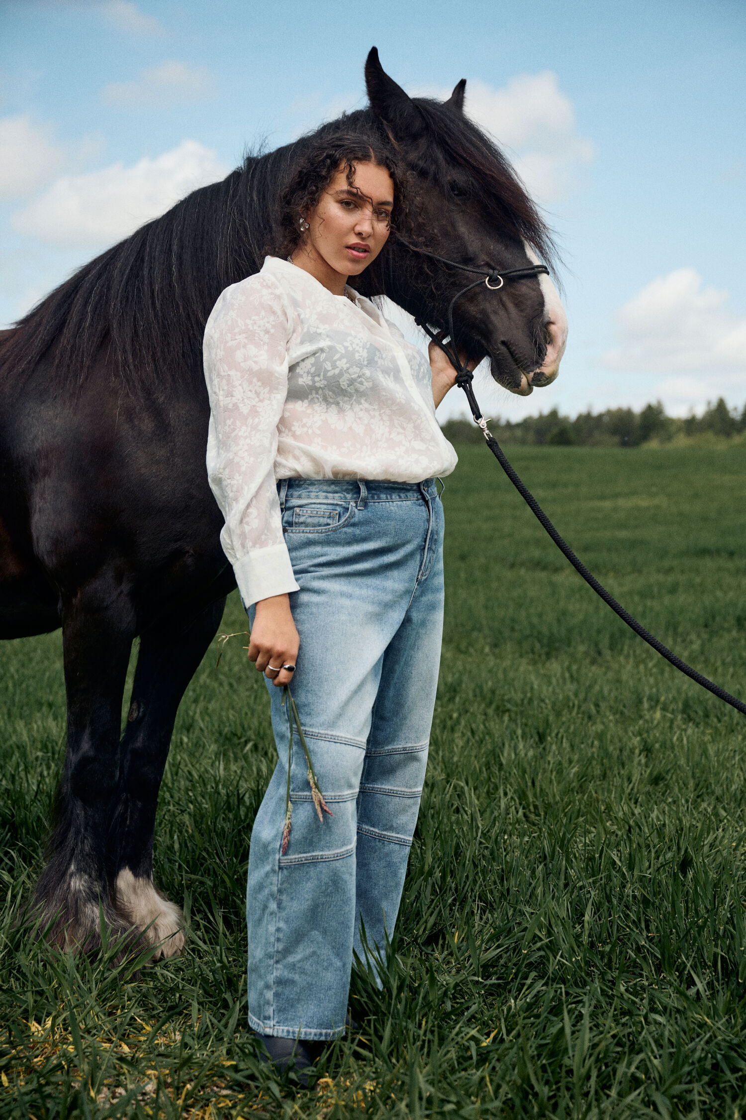 Zizzi Skjorte med m&oslash;nster, , Model