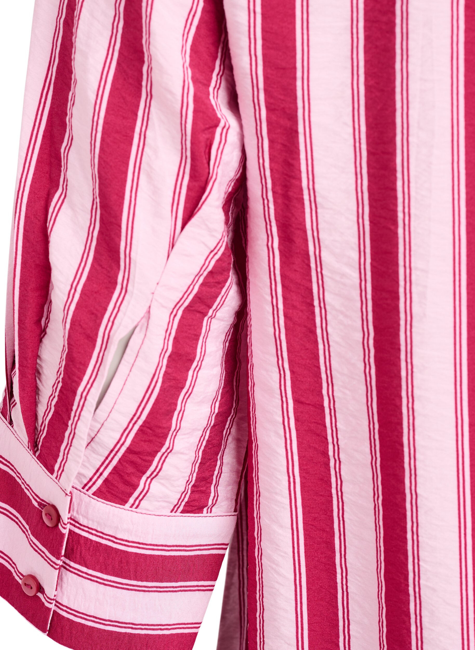 Zizzi Kort kjole med krave og brystlomme, Lyser&oslash;d, Packshot image number 3