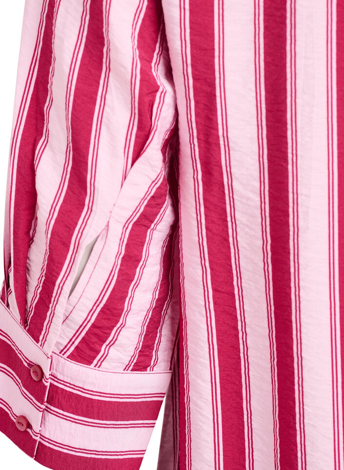 Kort kjole med krave og brystlomme, Lyser&oslash;d, Packshot image number 3