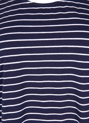Bomulds t-shirt med striber, Night Sky W. Stripe, Packshot image number 2