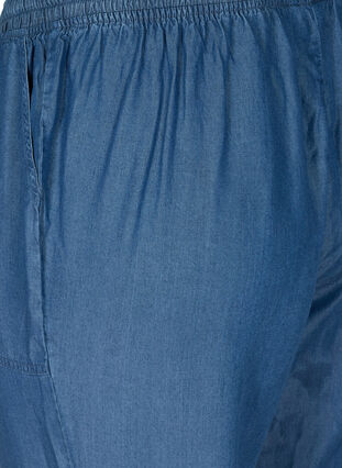 Løse knickers med lommer, Medium Blue Denim, Packshot image number 3