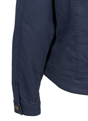 Kort farvet denim jakke, Navy, Packshot image number 3