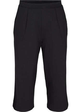 Culotte bukser med lommer, Black, Packshot image number 0