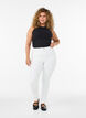 Amy jeans med h&oslash;j talje og super slim fit, Hvid, Model image number 0