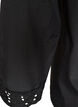 Skjortebluse med broderie anglaise, Sort, Packshot image number 3