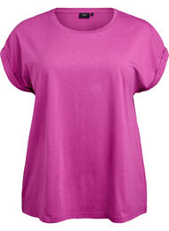 Kortærmet t-shirt i bomuldsblanding, Lilla