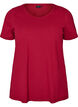 Ensfarvet basis t-shirt i bomuld, R&oslash;d, Packshot image number 0