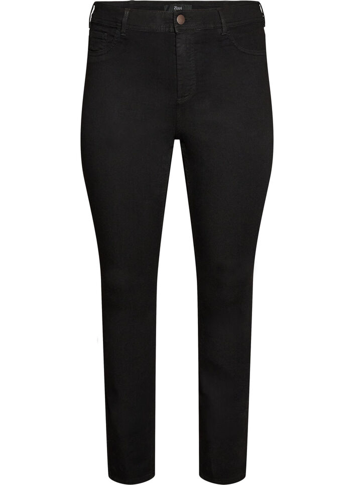 Amy super slim fit jeans med h&oslash;j talje, Sort, Packshot image number 0