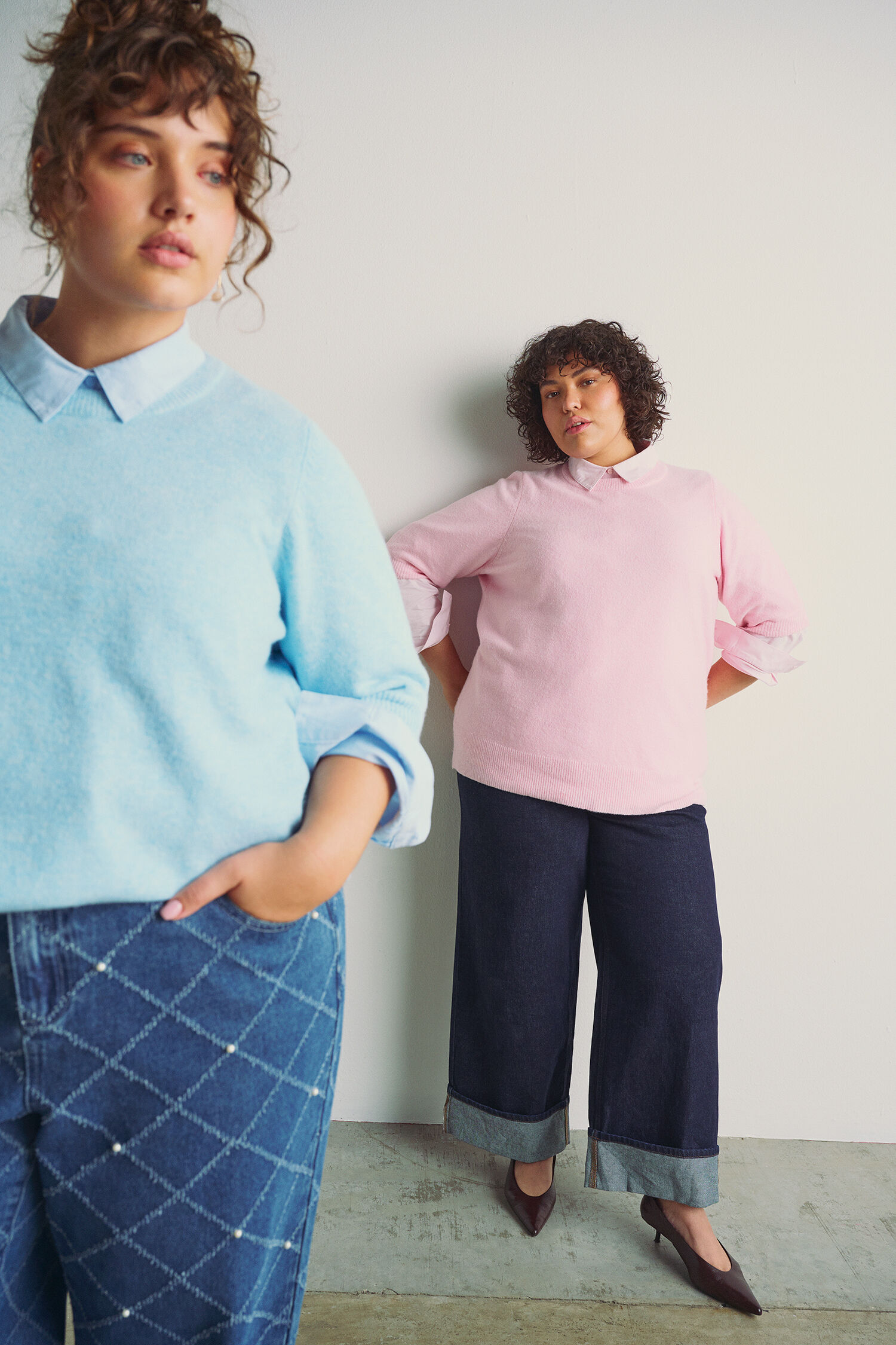 Zizzi Farverigt look med lag, , Model