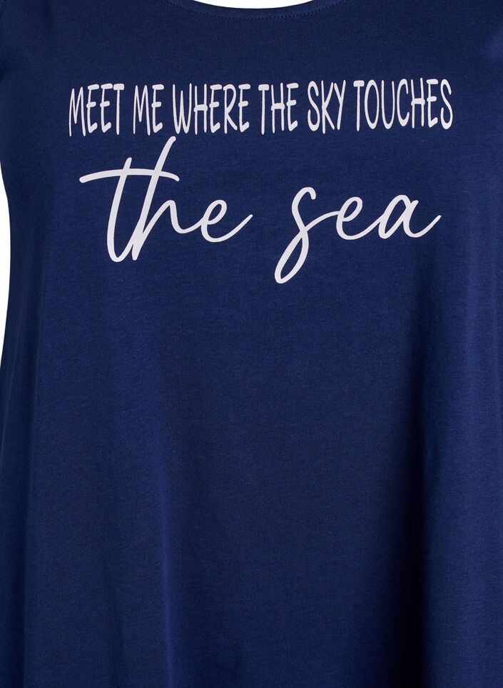 &AElig;rmel&oslash;s kjole med A-facon, Bl&aring;, Packshot image number 2