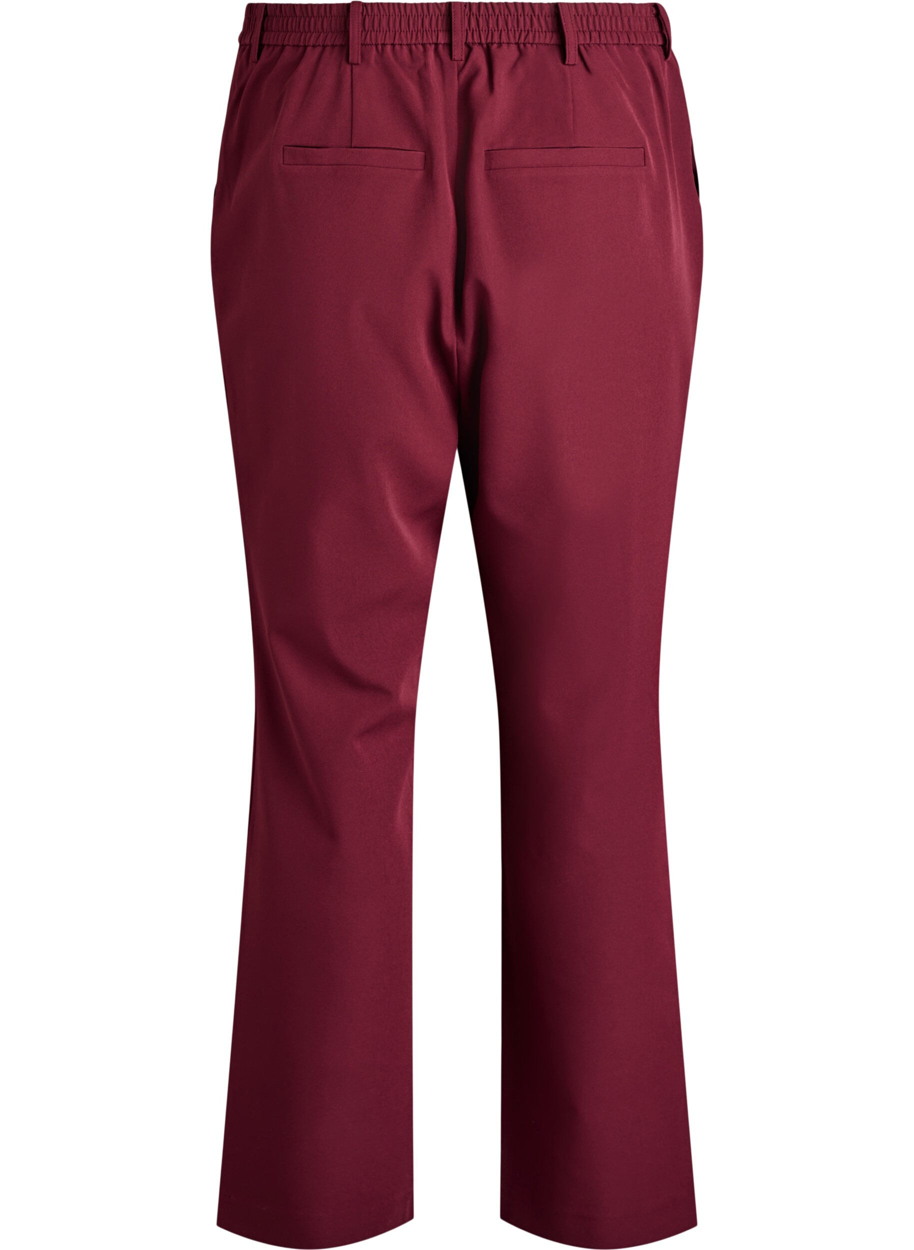ZizziBukser med lommer og lige ben, R&oslash;d, Packshot image number 1