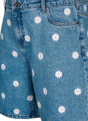 Højtaljede Mille shorts med broderede blomster, L.B. Flower, Packshot image number 2
