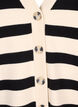 Stribet strikcardigan med v-hals, Birch w. Black, Packshot image number 2