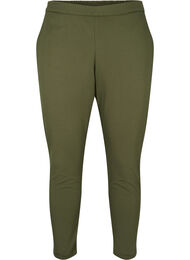 Cropped bukser med lommer, Grøn