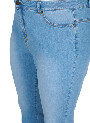 Amy jeans med høj talje og slids, Light blue, Packshot image number 2